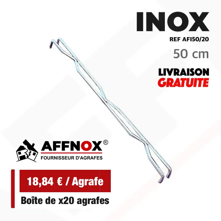 Boite de 20 agrafes Inox