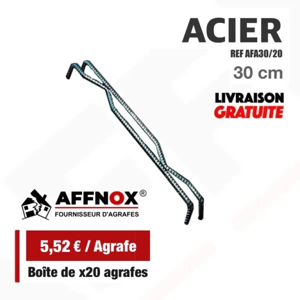 Agrafe fissure murale
