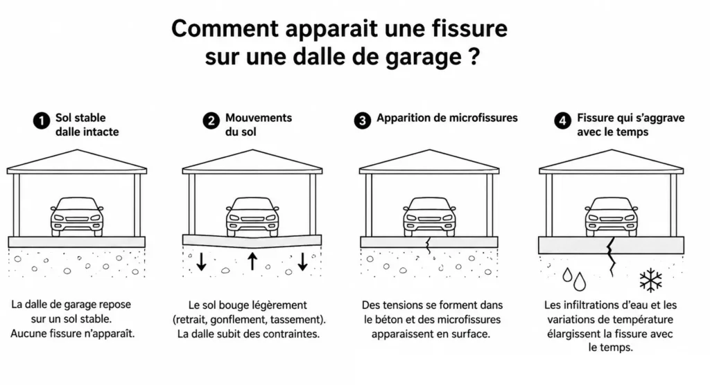 Fissure dalle de garage