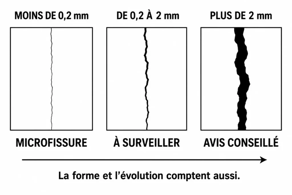 Largeur fissure mur