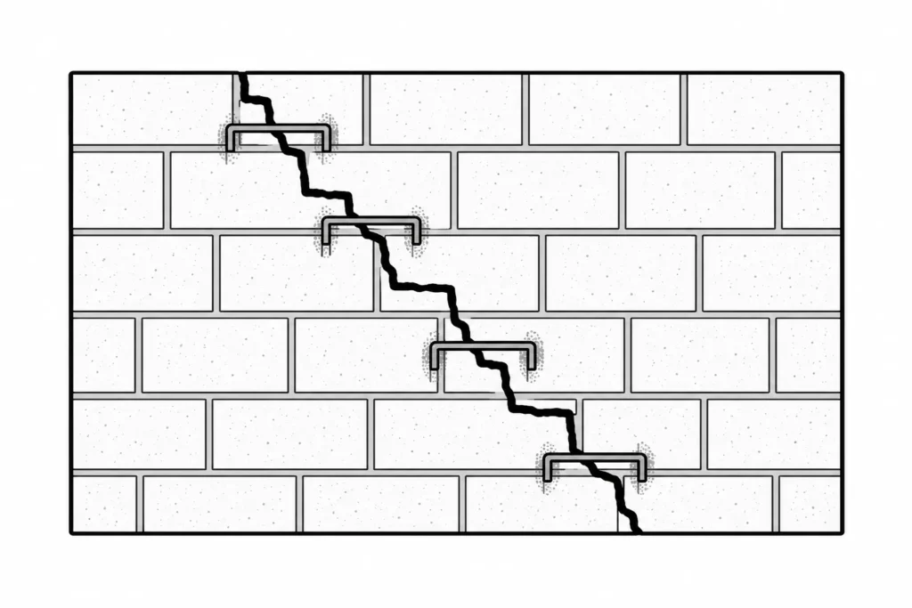 fissure en escalier