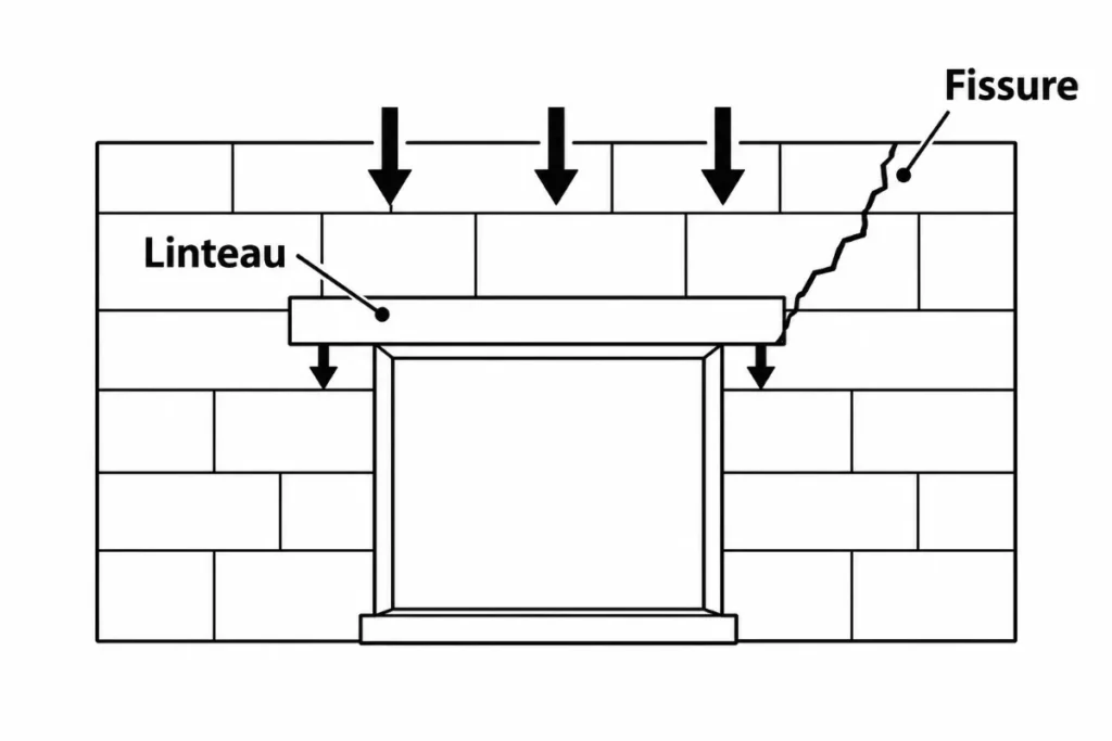 Fissure linteau