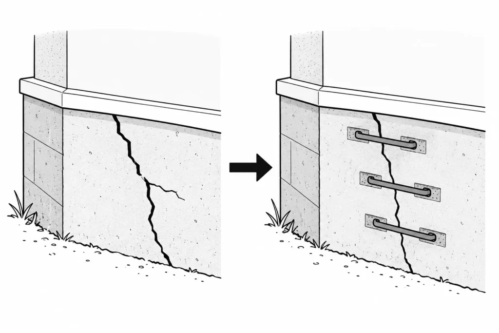Fissure de soubassement